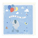 Card Elephant And Chick Baby Boy